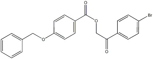 2-(4-bromophenyl)-2-oxoethyl 4-(benzyloxy)benzoate,432531-14-1,结构式