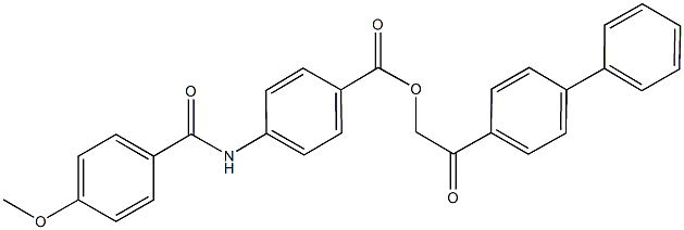 2-[1,1'-biphenyl]-4-yl-2-oxoethyl 4-[(4-methoxybenzoyl)amino]benzoate|