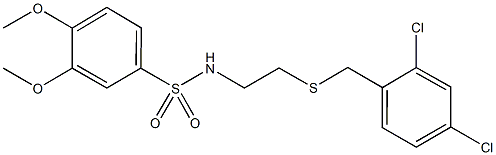 N-{2-[(2,4-dichlorobenzyl)sulfanyl]ethyl}-3,4-dimethoxybenzenesulfonamide 结构式