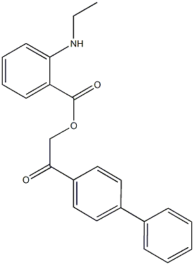 2-[1,1'-biphenyl]-4-yl-2-oxoethyl 2-(ethylamino)benzoate,432535-87-0,结构式