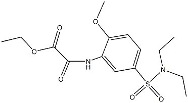 ethyl {5-[(diethylamino)sulfonyl]-2-methoxyanilino}(oxo)acetate Structure