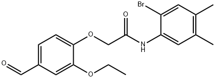 N-(2-bromo-4,5-dimethylphenyl)-2-(2-ethoxy-4-formylphenoxy)acetamide Struktur