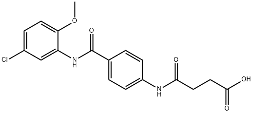 4-{4-[(5-chloro-2-methoxyanilino)carbonyl]anilino}-4-oxobutanoic acid Struktur