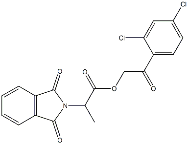 2-(2,4-dichlorophenyl)-2-oxoethyl 2-(1,3-dioxo-1,3-dihydro-2H-isoindol-2-yl)propanoate Structure