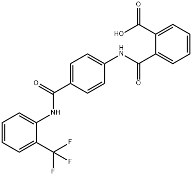 2-[(4-{[2-(trifluoromethyl)anilino]carbonyl}anilino)carbonyl]benzoic acid Structure