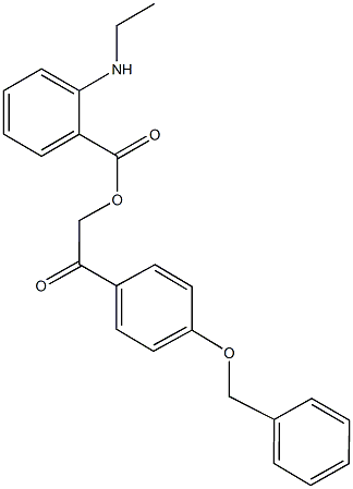 2-[4-(benzyloxy)phenyl]-2-oxoethyl 2-(ethylamino)benzoate Struktur