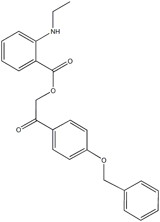 2-[4-(benzyloxy)phenyl]-2-oxoethyl 2-(ethylamino)benzoate Structure