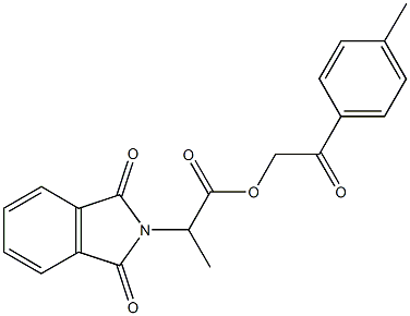 2-(4-methylphenyl)-2-oxoethyl 2-(1,3-dioxo-1,3-dihydro-2H-isoindol-2-yl)propanoate,433238-49-4,结构式