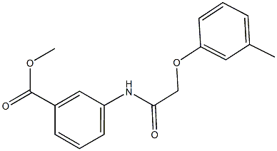 methyl 3-{[(3-methylphenoxy)acetyl]amino}benzoate Structure