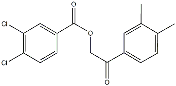 2-(3,4-dimethylphenyl)-2-oxoethyl 3,4-dichlorobenzoate Structure