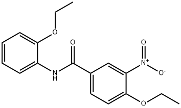 4-ethoxy-N-(2-ethoxyphenyl)-3-nitrobenzamide 化学構造式