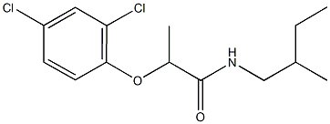 2-[(2,4-dichlorophenyl)oxy]-N-(2-methylbutyl)propanamide Struktur