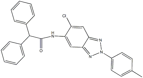 N-[6-chloro-2-(4-methylphenyl)-2H-1,2,3-benzotriazol-5-yl]-2,2-diphenylacetamide 化学構造式