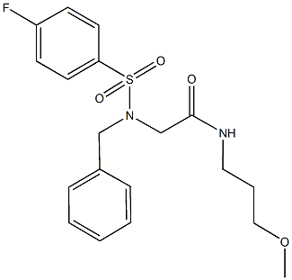 2-{benzyl[(4-fluorophenyl)sulfonyl]amino}-N-(3-methoxypropyl)acetamide|