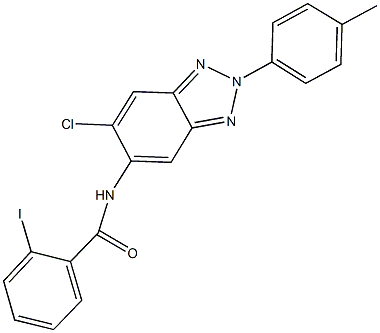 N-[6-chloro-2-(4-methylphenyl)-2H-1,2,3-benzotriazol-5-yl]-2-iodobenzamide 化学構造式