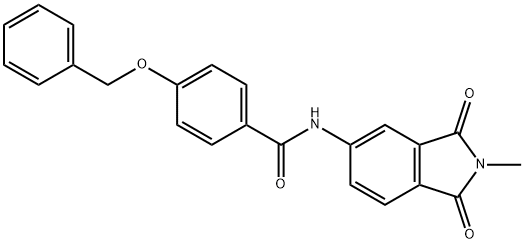 4-(benzyloxy)-N-(2-methyl-1,3-dioxo-2,3-dihydro-1H-isoindol-5-yl)benzamide Struktur
