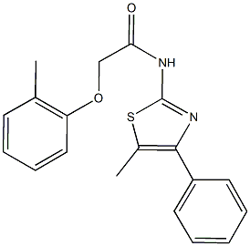 2-(2-methylphenoxy)-N-(5-methyl-4-phenyl-1,3-thiazol-2-yl)acetamide Struktur