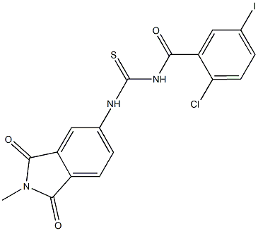 433248-78-3 N-(2-chloro-5-iodobenzoyl)-N'-(2-methyl-1,3-dioxo-2,3-dihydro-1H-isoindol-5-yl)thiourea