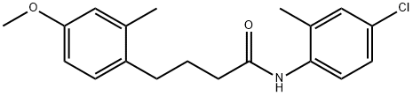 N-(4-chloro-2-methylphenyl)-4-(4-methoxy-2-methylphenyl)butanamide 结构式