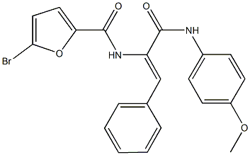 5-bromo-N-{1-[(4-methoxyanilino)carbonyl]-2-phenylvinyl}-2-furamide Structure