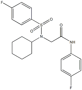 2-{cyclohexyl[(4-fluorophenyl)sulfonyl]amino}-N-(4-fluorophenyl)acetamide,433251-45-7,结构式