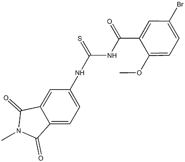 N-(5-bromo-2-methoxybenzoyl)-N'-(2-methyl-1,3-dioxo-2,3-dihydro-1H-isoindol-5-yl)thiourea Structure