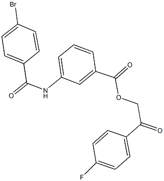 2-(4-fluorophenyl)-2-oxoethyl 3-[(4-bromobenzoyl)amino]benzoate|