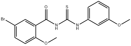 N-(5-bromo-2-methoxybenzoyl)-N'-(3-methoxyphenyl)thiourea Structure