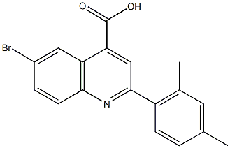 6-bromo-2-(2,4-dimethylphenyl)-4-quinolinecarboxylic acid Structure