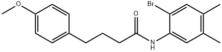 N-(2-bromo-4,5-dimethylphenyl)-4-[4-(methyloxy)phenyl]butanamide 结构式