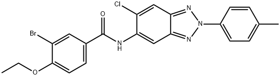 3-bromo-N-[6-chloro-2-(4-methylphenyl)-2H-1,2,3-benzotriazol-5-yl]-4-ethoxybenzamide 化学構造式