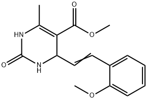 methyl 4-[2-(2-methoxyphenyl)vinyl]-6-methyl-2-oxo-1,2,3,4-tetrahydropyrimidine-5-carboxylate Structure