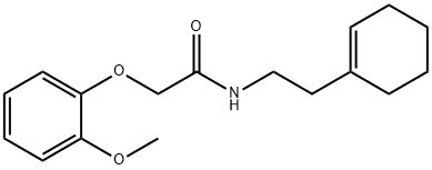 N-(2-cyclohex-1-en-1-ylethyl)-2-(2-methoxyphenoxy)acetamide,433262-50-1,结构式