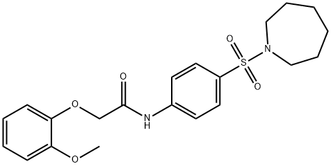 N-[4-(azepan-1-ylsulfonyl)phenyl]-2-(2-methoxyphenoxy)acetamide Struktur