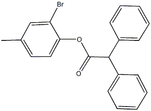 2-bromo-4-methylphenyl diphenylacetate,433307-51-8,结构式