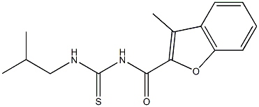 N-isobutyl-N'-[(3-methyl-1-benzofuran-2-yl)carbonyl]thiourea,433309-02-5,结构式