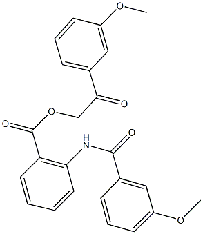 2-(3-methoxyphenyl)-2-oxoethyl 2-[(3-methoxybenzoyl)amino]benzoate Structure