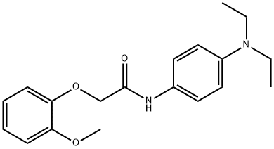 N-[4-(diethylamino)phenyl]-2-(2-methoxyphenoxy)acetamide Structure