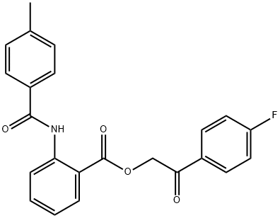 2-(4-fluorophenyl)-2-oxoethyl 2-[(4-methylbenzoyl)amino]benzoate|