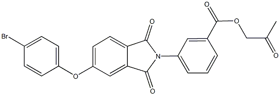 2-oxopropyl 3-[5-(4-bromophenoxy)-1,3-dioxo-1,3-dihydro-2H-isoindol-2-yl]benzoate 化学構造式