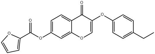 3-(4-ethylphenoxy)-4-oxo-4H-chromen-7-yl 2-furoate Structure