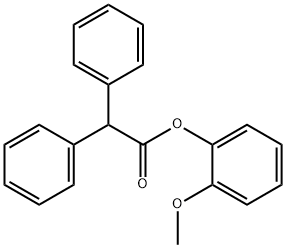 2-methoxyphenyl diphenylacetate 化学構造式