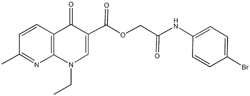 2-(4-bromoanilino)-2-oxoethyl 1-ethyl-7-methyl-4-oxo-1,4-dihydro[1,8]naphthyridine-3-carboxylate Structure