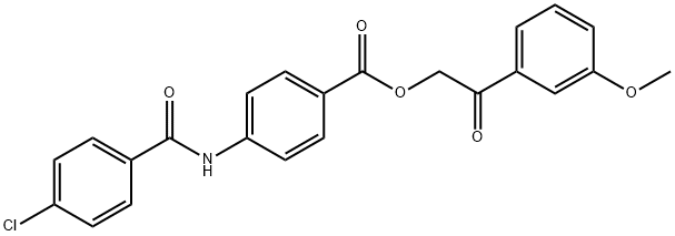 433321-74-5 2-(3-methoxyphenyl)-2-oxoethyl 4-[(4-chlorobenzoyl)amino]benzoate