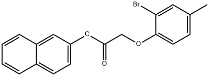 2-naphthyl (2-bromo-4-methylphenoxy)acetate Structure