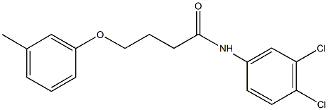 N-(3,4-dichlorophenyl)-4-(3-methylphenoxy)butanamide Struktur