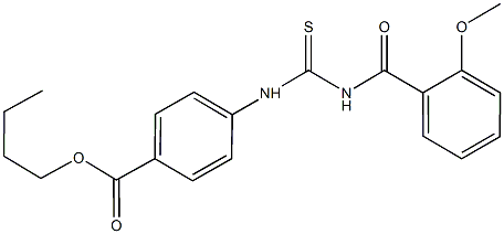 butyl 4-({[(2-methoxybenzoyl)amino]carbothioyl}amino)benzoate,433328-25-7,结构式