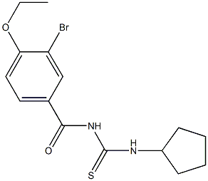 N-(3-bromo-4-ethoxybenzoyl)-N'-cyclopentylthiourea Structure