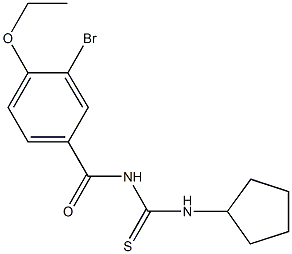 N-(3-bromo-4-ethoxybenzoyl)-N'-cyclopentylthiourea,433329-26-1,结构式