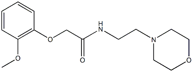 2-(2-methoxyphenoxy)-N-[2-(4-morpholinyl)ethyl]acetamide 结构式